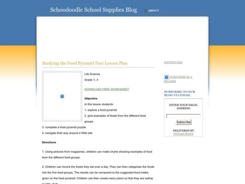 Food Pyramid Lesson Plan