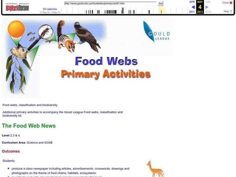 Food Webs Lesson Plan