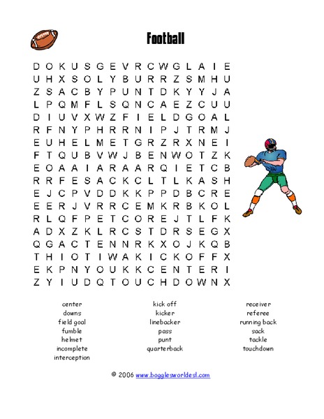 Football Worksheet
