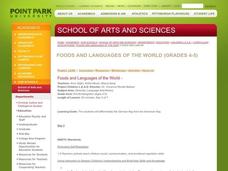 Foods and Languages of the World Lesson Plan