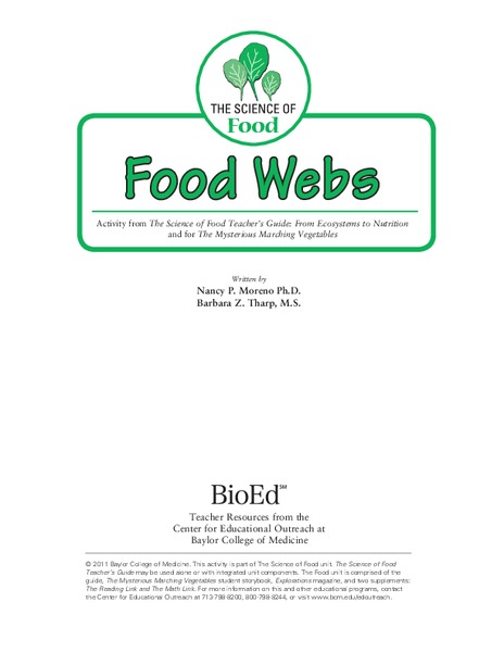 Food Webs Lesson Plan