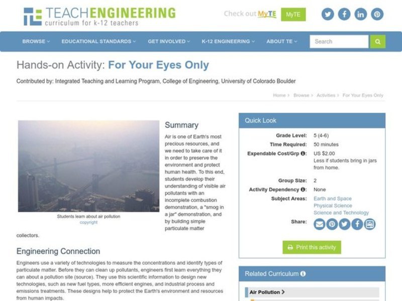 For Your Eyes Only Lesson Plan
