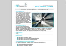 Wind Tunnel Testing Lesson Plan