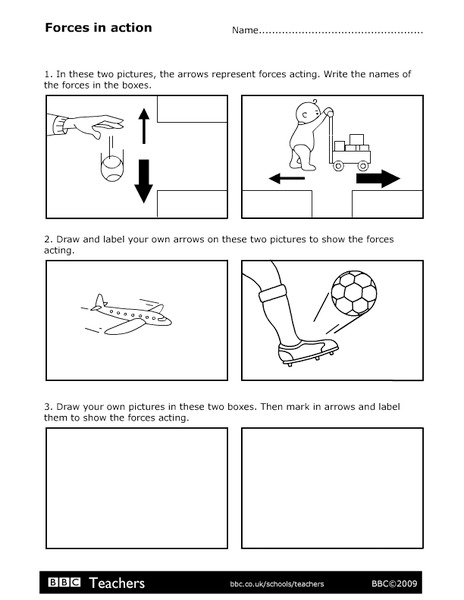 Forces In Action Worksheet