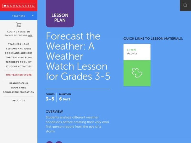 Forecast the Weather Lesson Plan