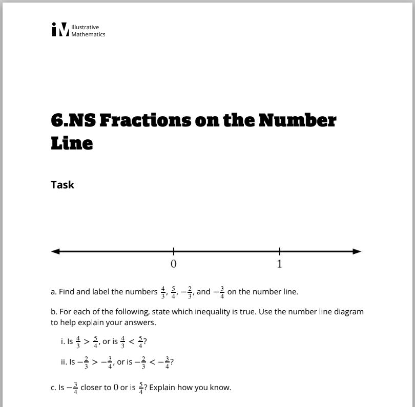 Fractions on the Number Line Lesson Plan