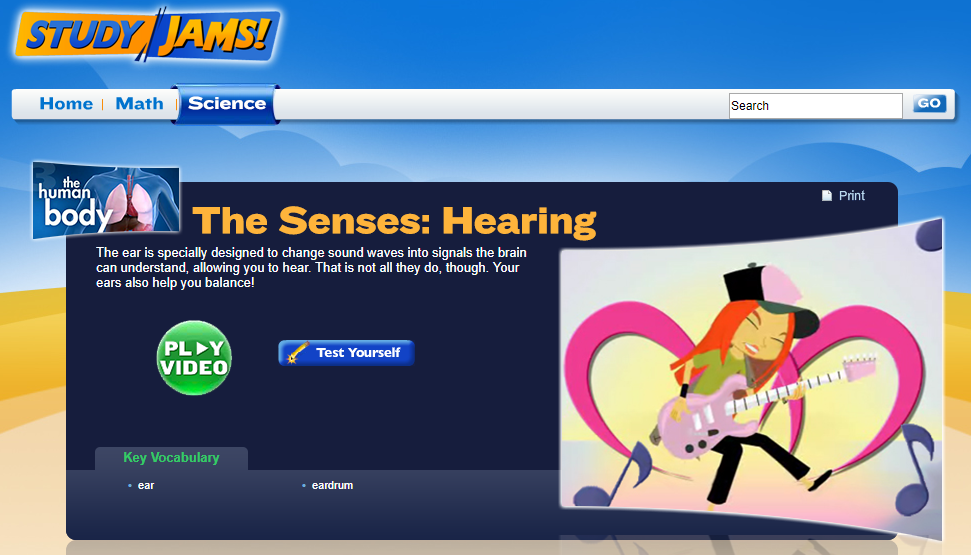 Study Jams! The Senses: Hearing Interactive