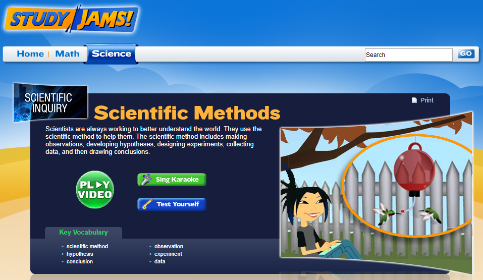 Study Jams! Scientific Methods Interactive