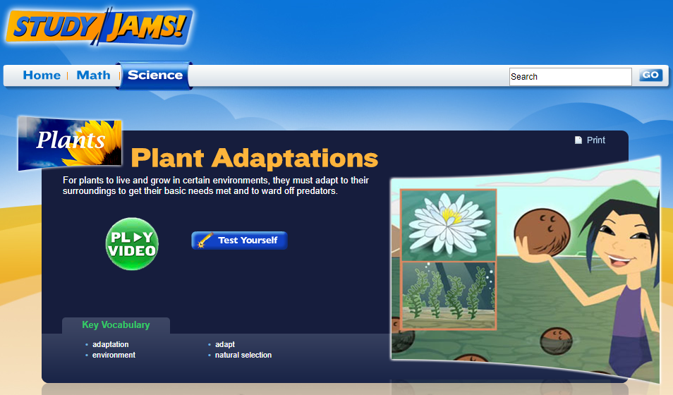Study Jams! Plant Adaptations Interactive