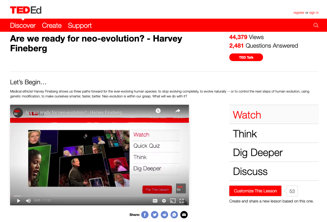 Are We Ready for Neo-Evolution Instructional Video