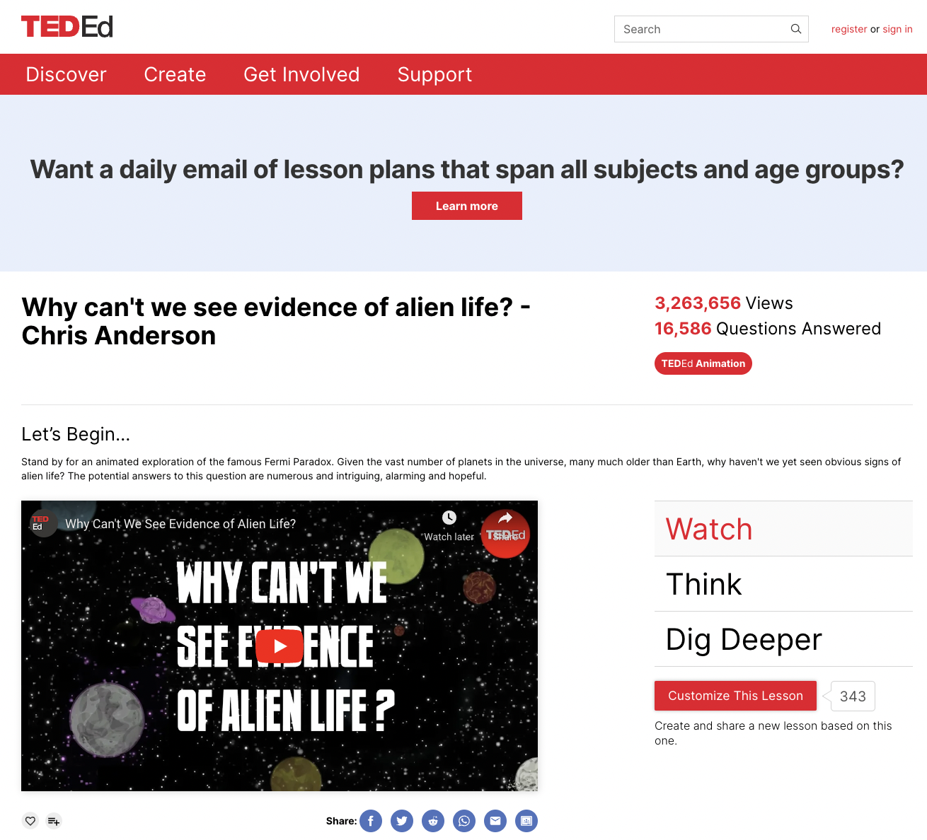 Why Can't we See Evidence of Alien Life? Instructional Video