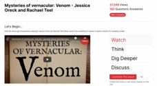 Mysteries of Vernacular: Venom Instructional Video