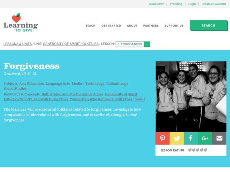 Forgiveness Lesson Plan