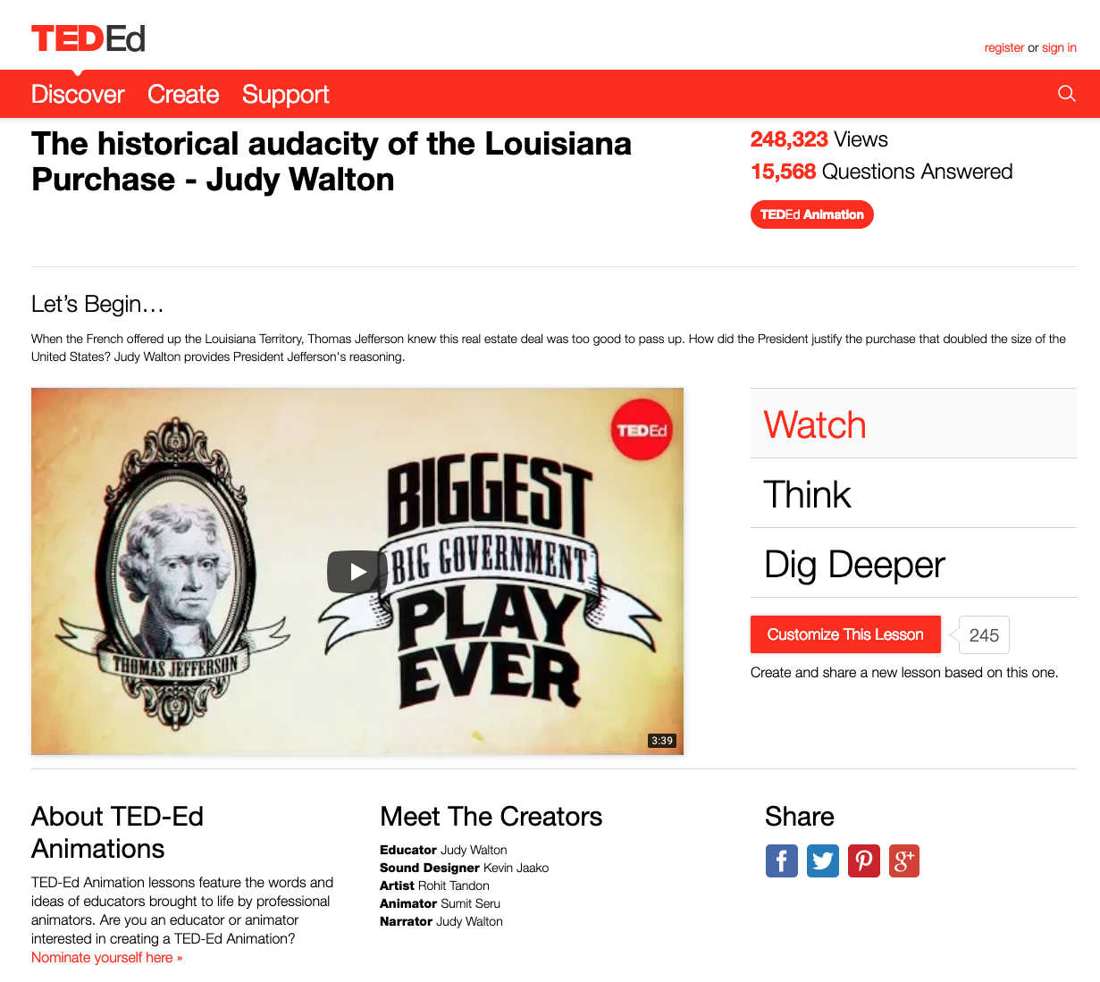 The Historical Audacity of the Louisiana Purchase Instructional Video