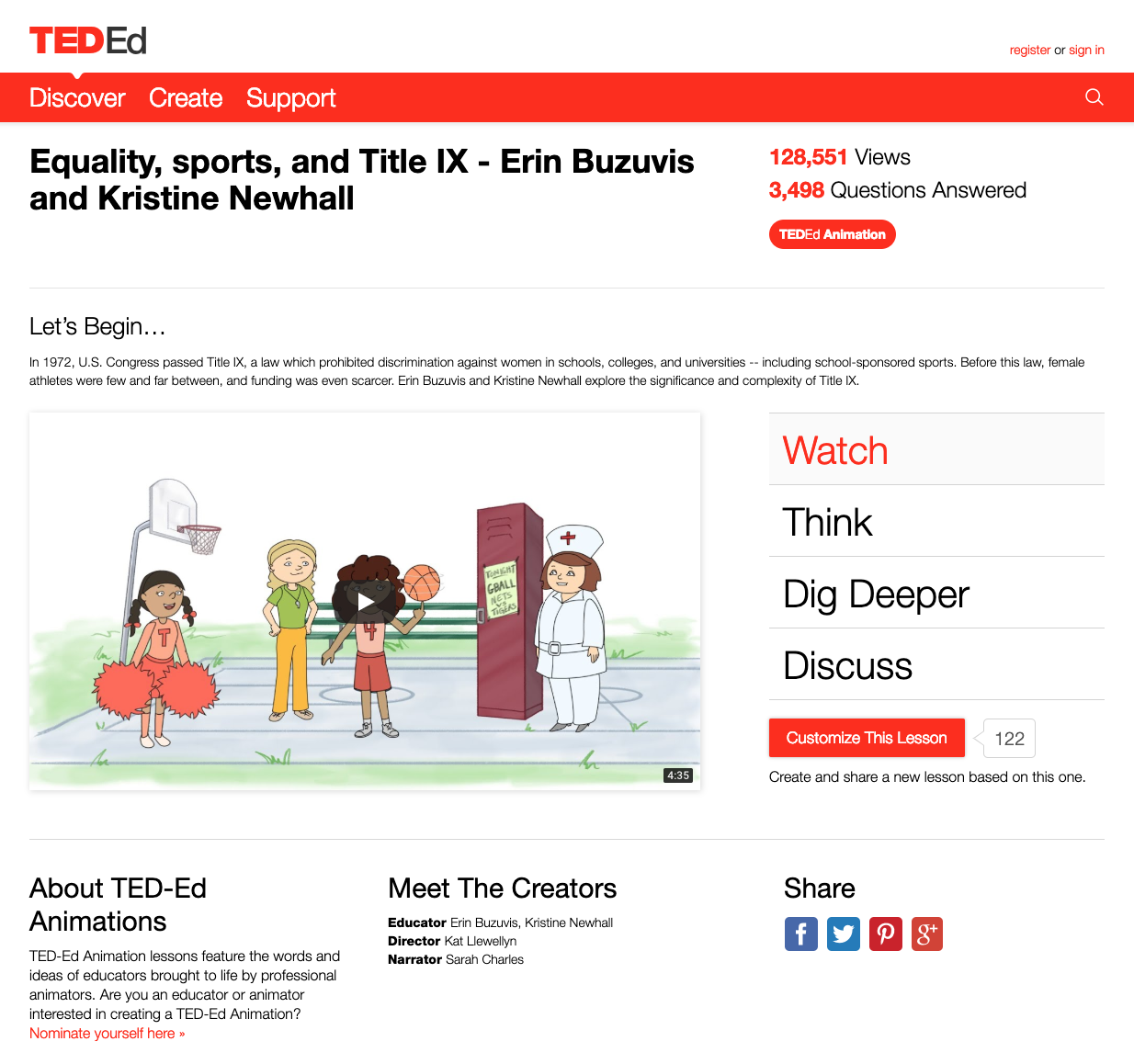 Equality, Sports, and Title IX Instructional Video