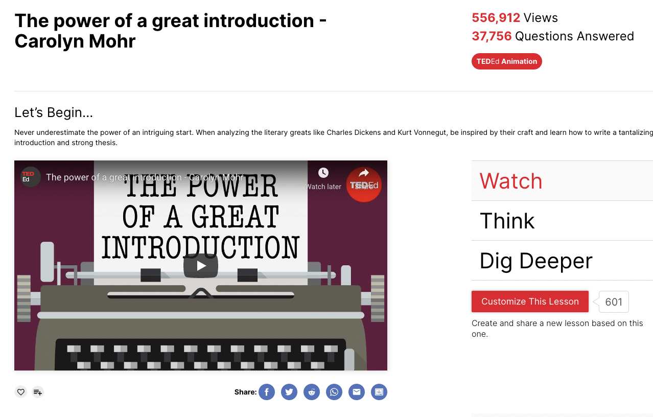 The Power of a Great Introduction Instructional Video