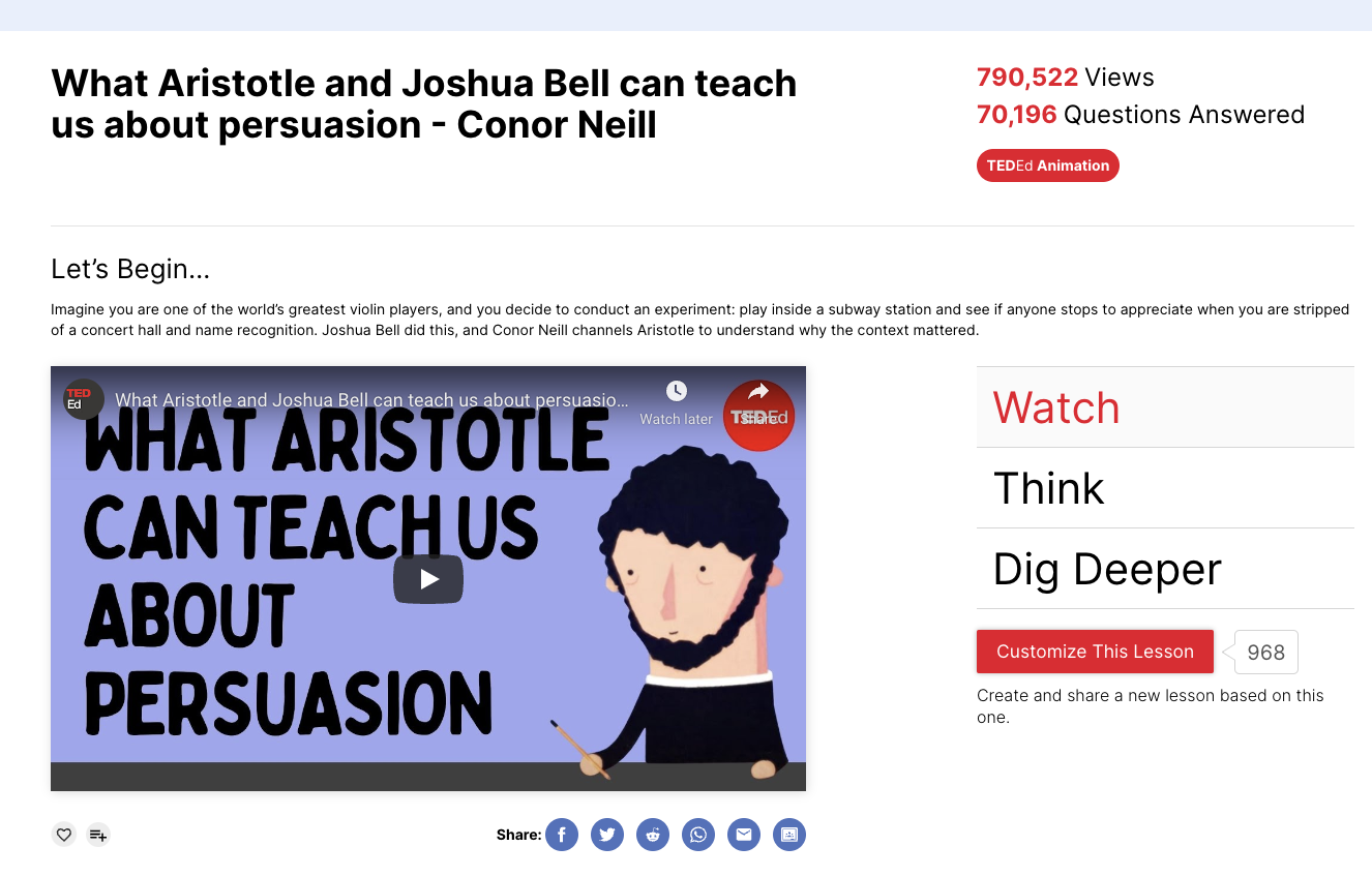 What Aristotle and Joshua Bell Can Teach Us About Persuasion Instructional Video
