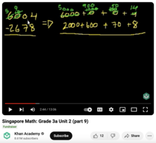 Singapore Math: Grade 3a, Unit 2 (Part 9) Instructional Video