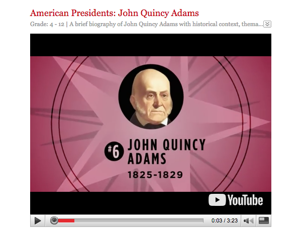 American Presidents: John Quincy Adams Instructional Video