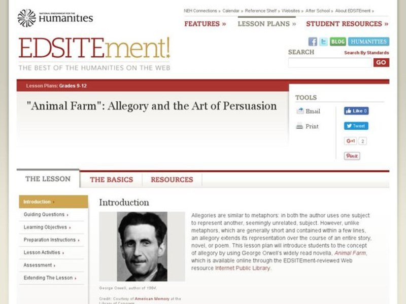 Animal Farm: Allegory and the Art of Persuasion Lesson Plan
