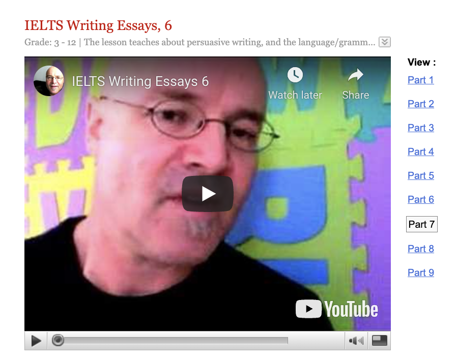 IELTS Writing Essays 6 Instructional Video