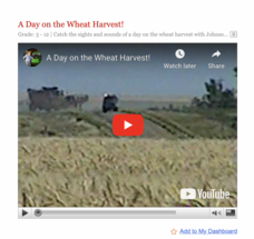 A Day on the Wheat Harvest! Instructional Video
