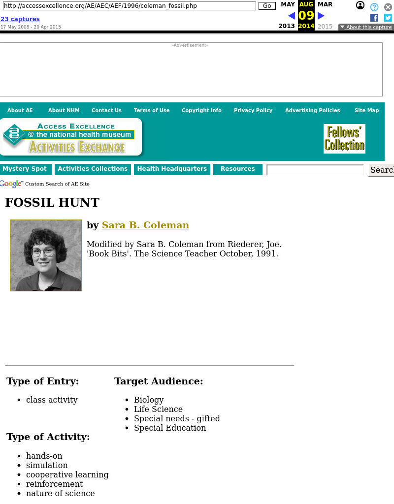 Fossil Hunt Lesson Plan