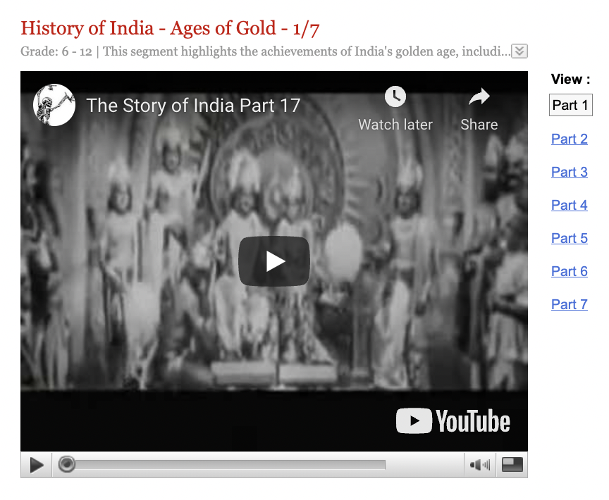 The Story of India - Ages of Gold - 1/7 Instructional Video