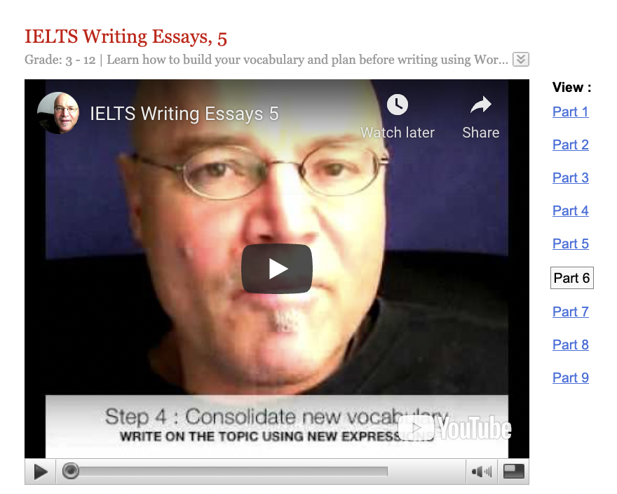 IELTS Writing Essays 5 Instructional Video