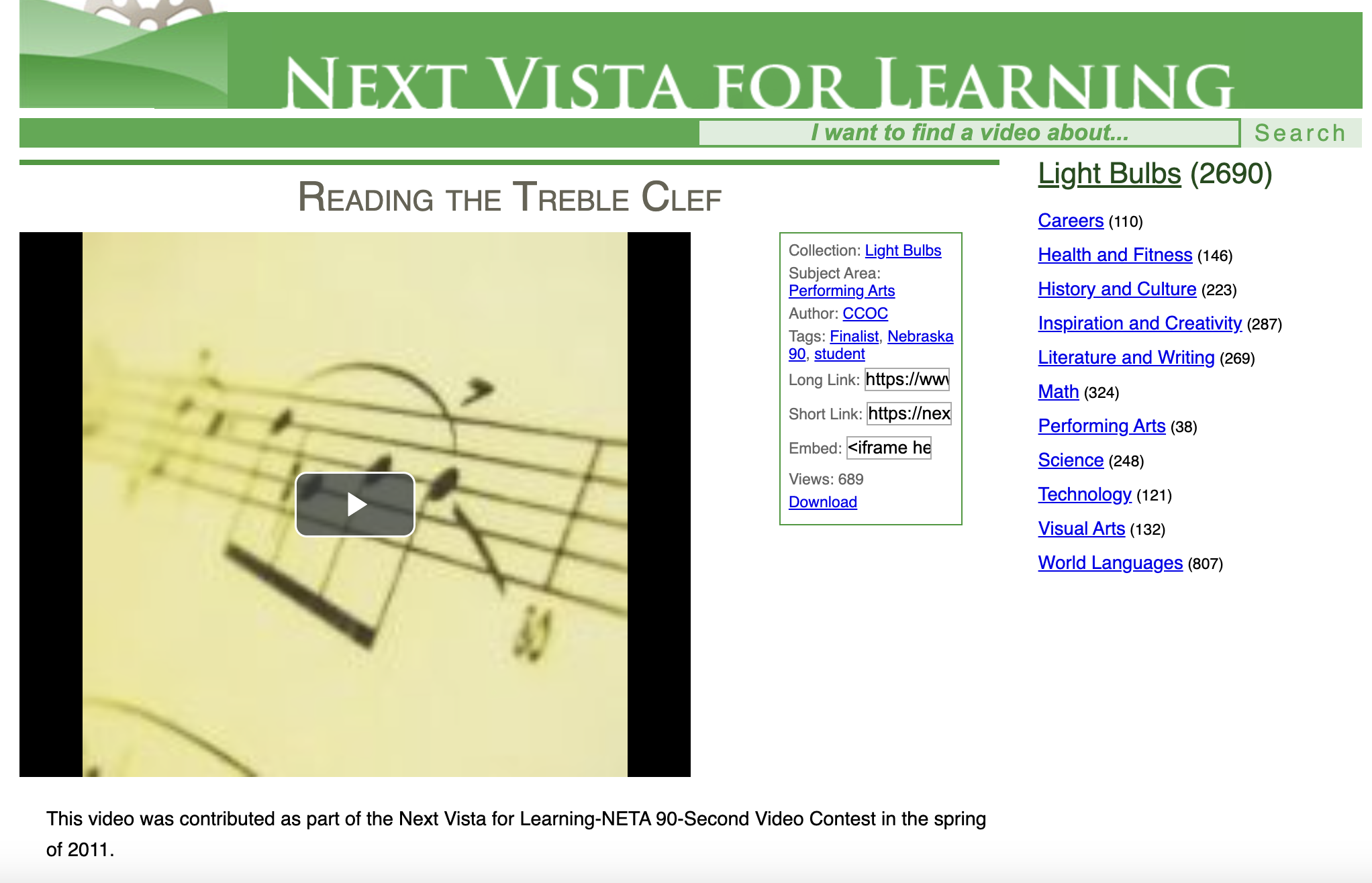 Reading the Treble Clef Instructional Video