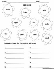 ABC Order Worksheet