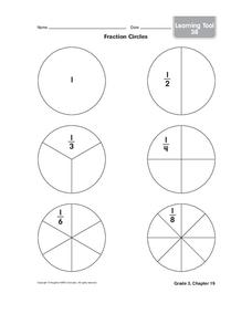Fraction Circles Organizer