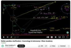 Stellar Parallax Clarification, Cosmology and Astronomy Instructional Video