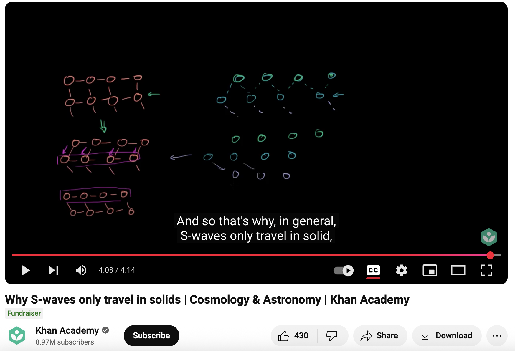 Why S-Waves Only Travel in Solids, Cosmology and Astronomy Instructional Video