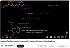 Organic Chemistry Naming Examples 3, Organic Chemistry Instructional Video