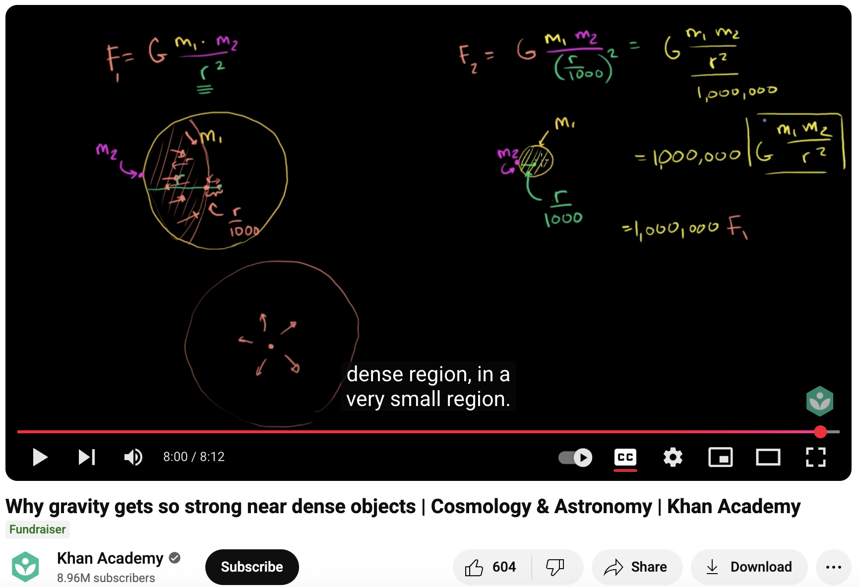 Why Gravity Gets So Strong Near Dense Objects, Cosmology and Astronomy Instructional Video
