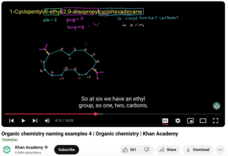 Organic Chemistry Naming Examples 4, Organic Chemistry Instructional Video