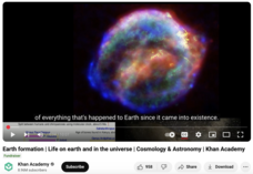 Earth Formation, Life on Earth and in the Universe, Cosmology and Astronomy Instructional Video