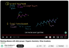 Naming Alkanes with Alkyl Groups, Organic Chemistry Instructional Video