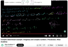 Complex Determinant Example, Imaginary and Complex Numbers, Precalculus Instructional Video