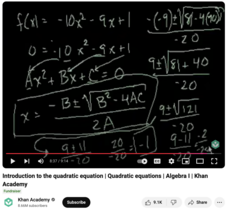 Introduction to the Quadratic Equation, Quadratic Equations, Algebra I Instructional Video