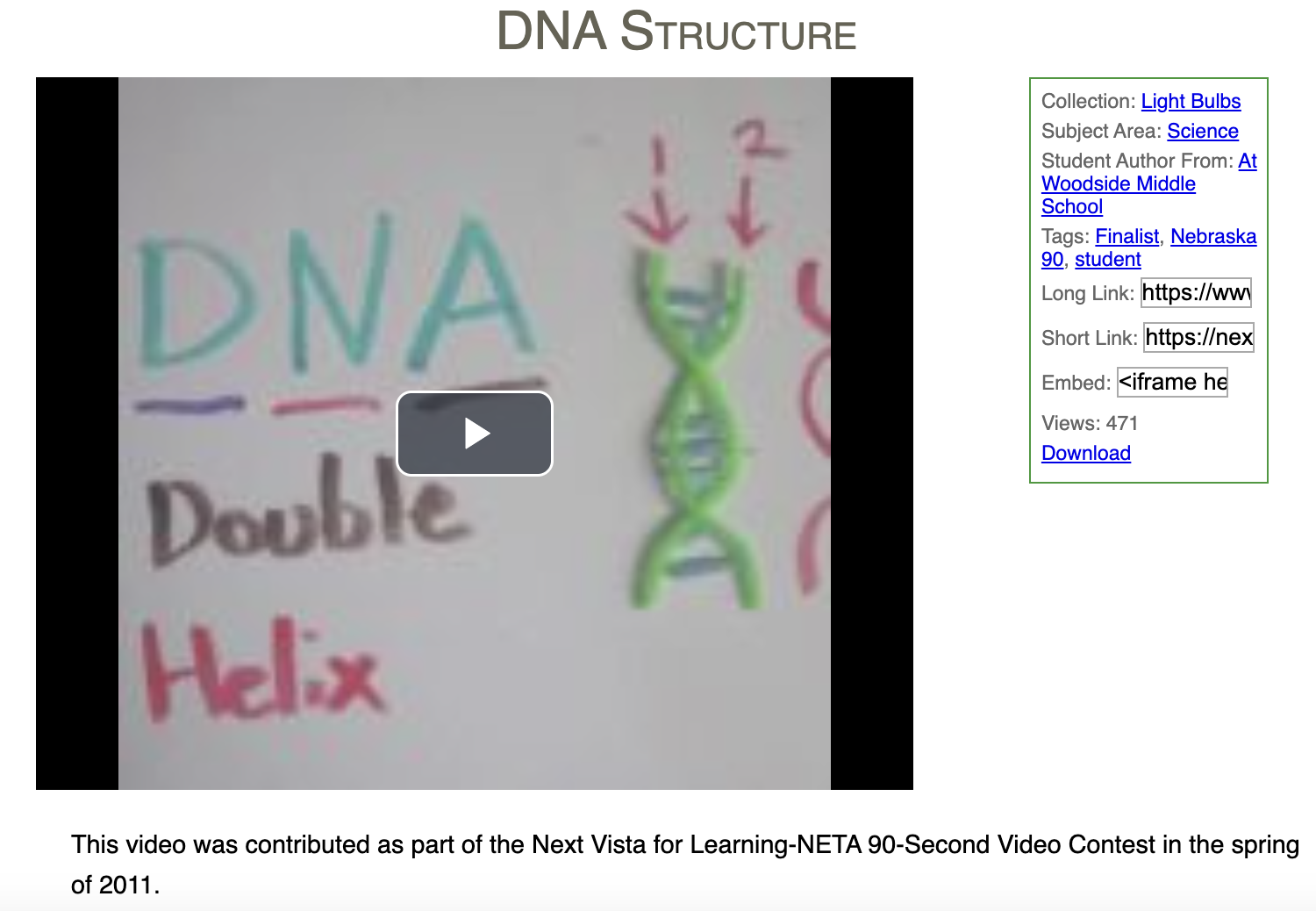 DNA Structure Instructional Video