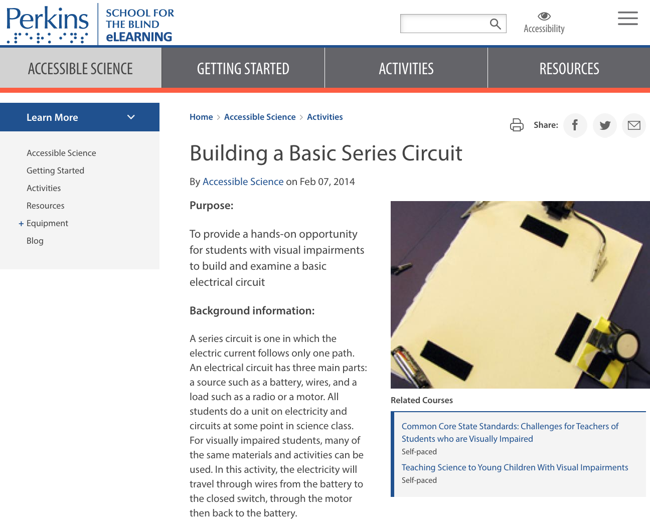 Building a Basic Series Circuit Lesson Plan
