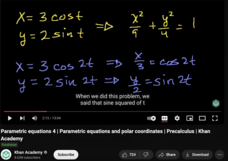 Parametric Equations 4, Parametric Equations and Polar Coordinates, Precalculus Instructional Video