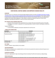 How Novel Icefish Genes Can Improve Human Health Lesson Plan