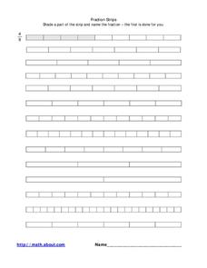 Fraction Strips Worksheet
