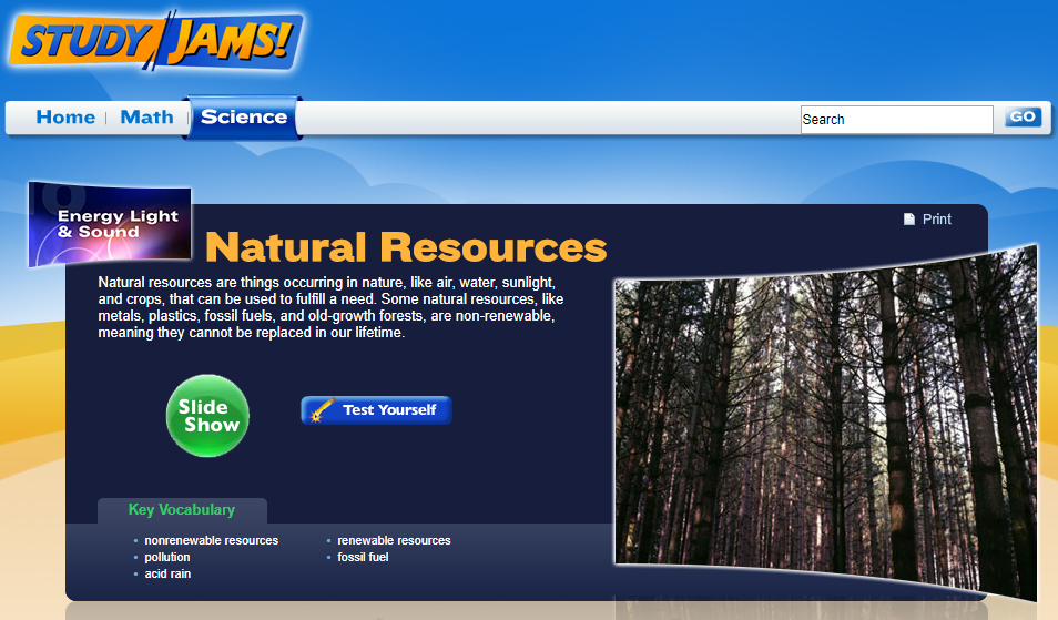 Study Jams! Natural Resources Interactive