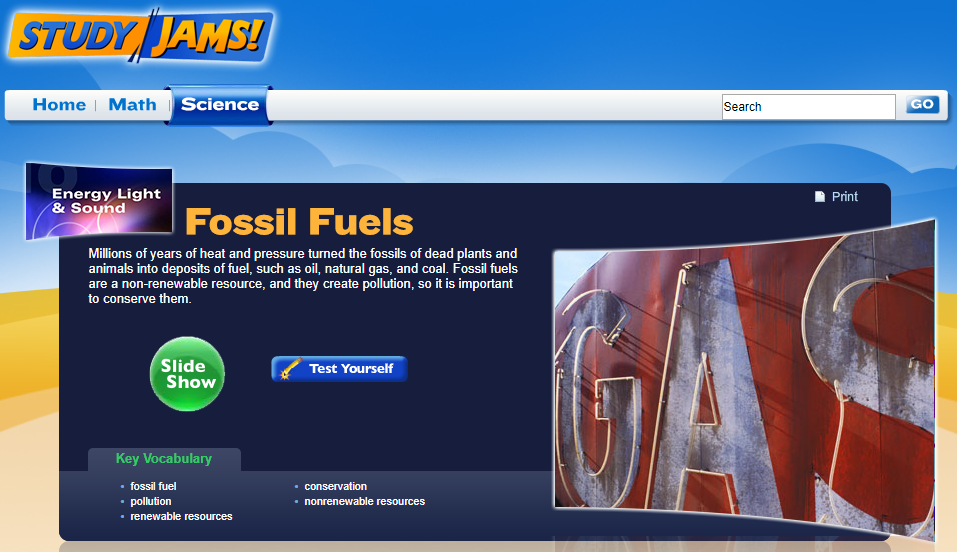 Study Jams! Fossil Fuels Interactive