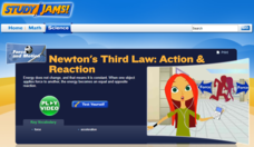 Study Jams! Newton's Third Law: Action &amp; Reaction Interactive