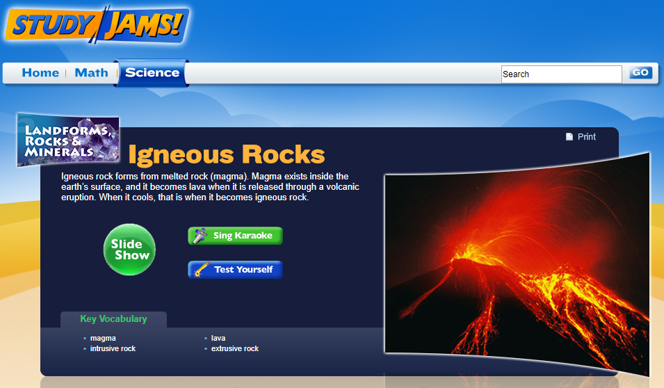 Study Jams! Igneous Rocks Interactive